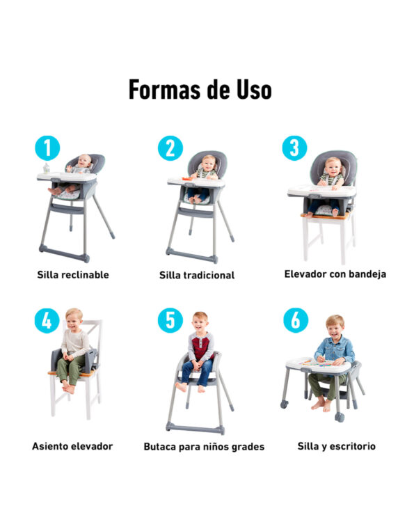 Silla para comer Table2Table 6en1 Arrows